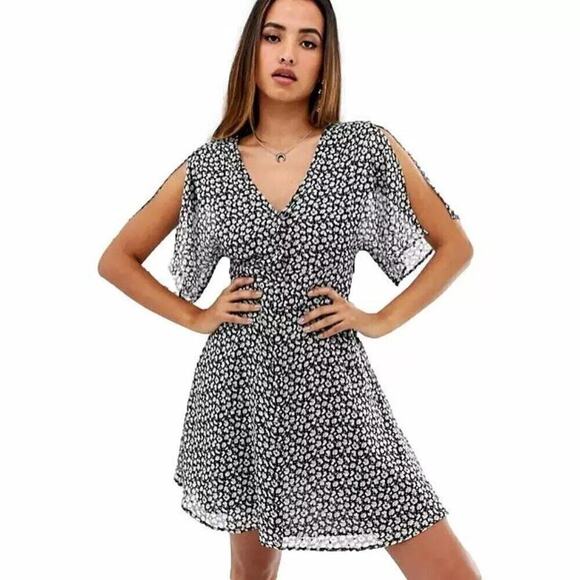 AllSaints Ivey Scatter Dress Grey Size 4 - Picture 1 of 11